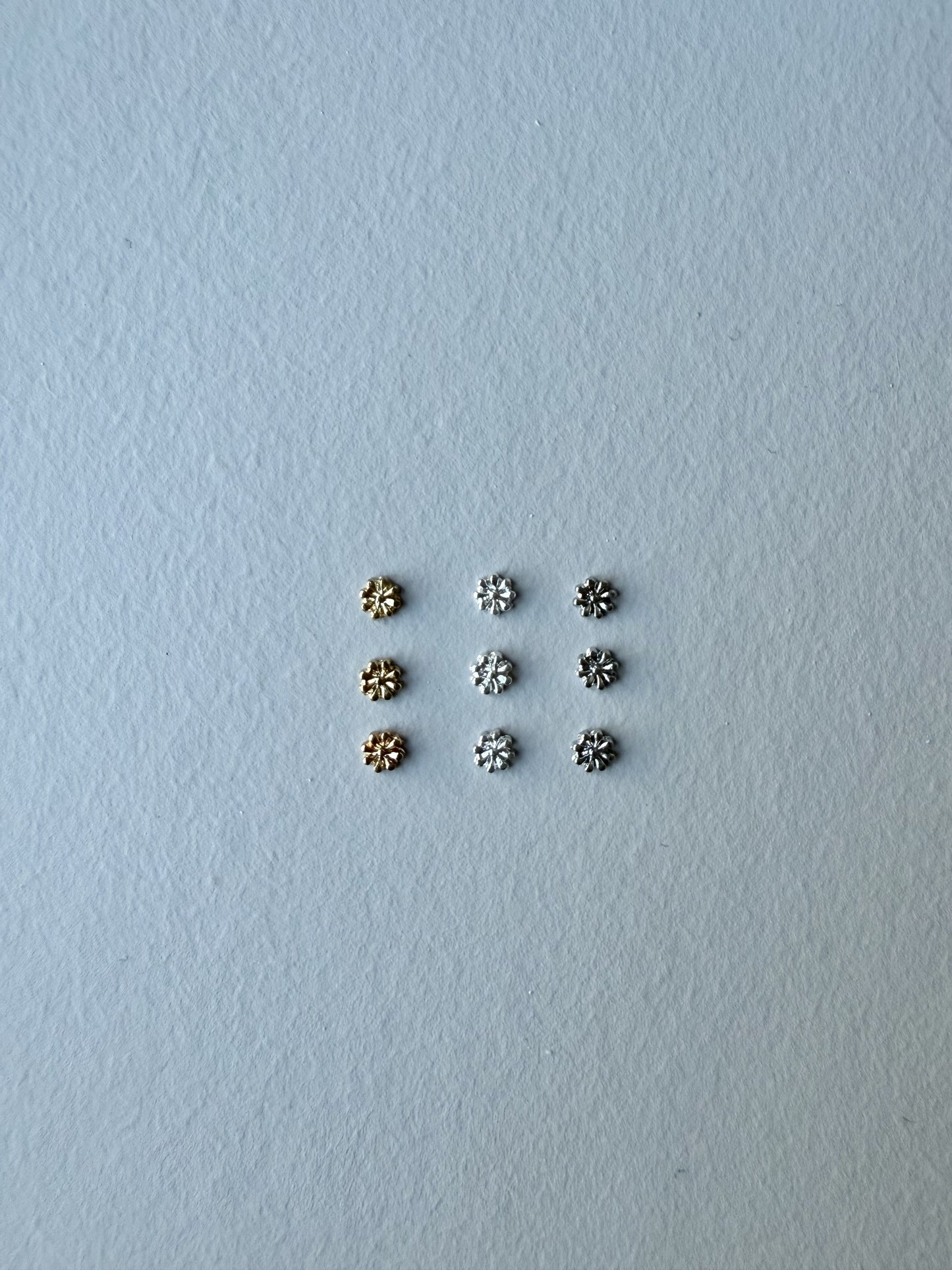 【A001】flower parts-gold/silver/chrom silver- size:5mm