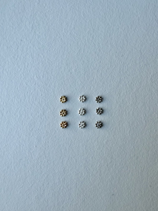 【A001】flower parts-gold/silver/chrom silver- size:5mm