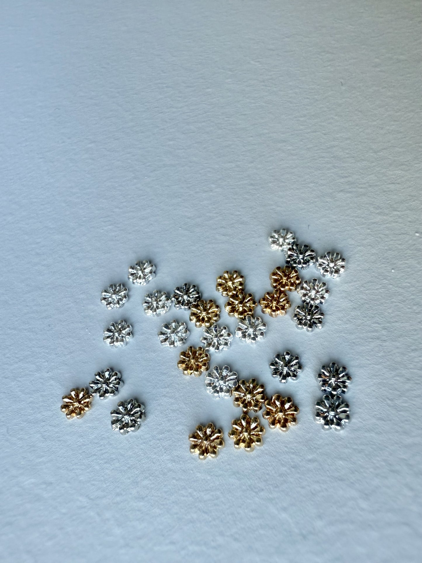 【A001】flower parts-gold/silver/chrom silver- size:5mm